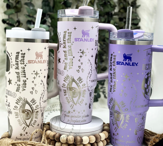 Laser Engraved Taylor Swift Tumbler With Handle, Eras Tour