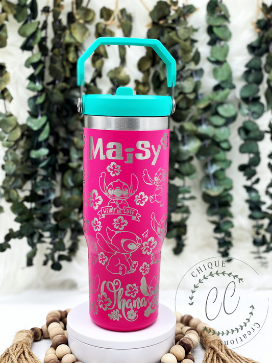 Lilo & Stitch, Ohana, Tumbler With Handle s