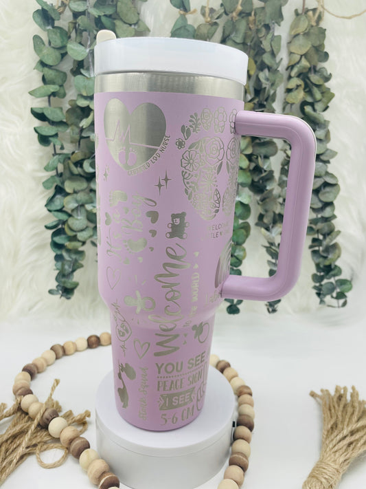 Laser Engraved Labor & Delivery Tumbler With Handle, Stanley