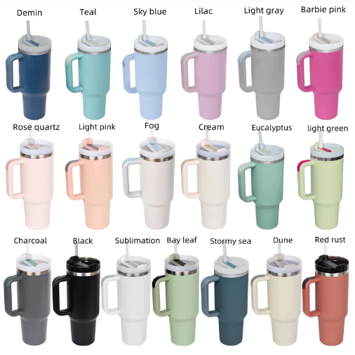 40oz H2.0 Quencher Flowstate Tumbler, Soft Matte, White Lid With Straw