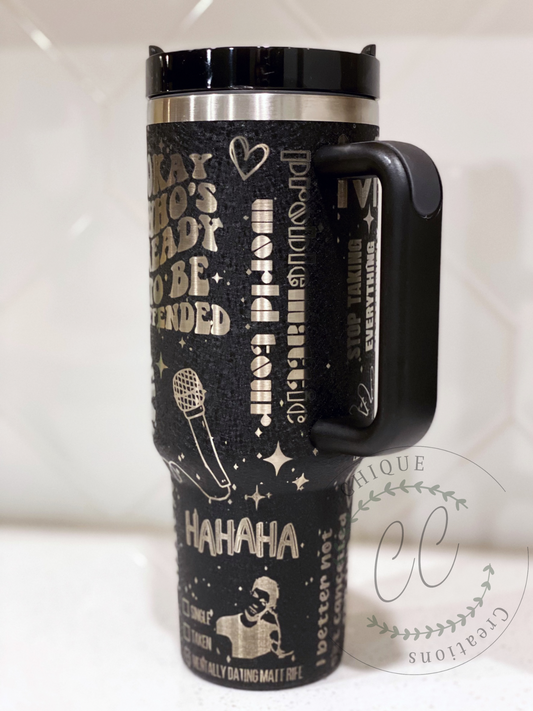 40oz Engraved Matt Rife, Comedian, Tumbler With Handle, Stanley Dupe