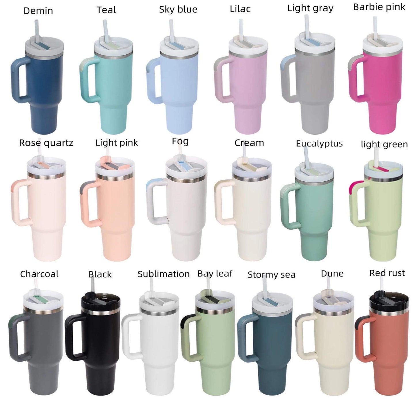 40oz Lyme Disease Awareness H2.0 Quencher Flowstate Tumbler, Soft Matte, White Lid With Straw