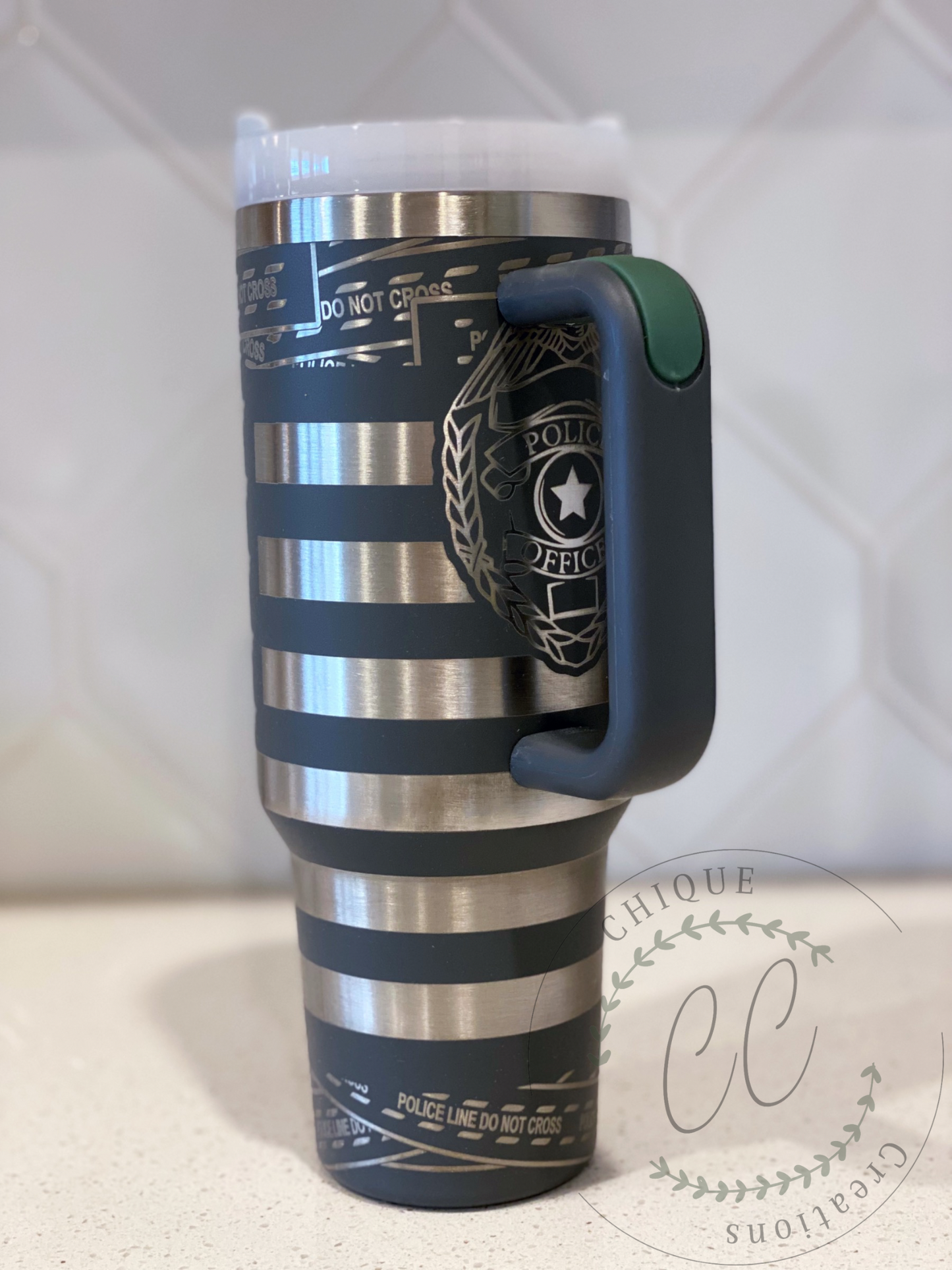 40oz Engraved Law Enforcement, To Protect & Serve, Tumbler With Handle, Stanley Dupe, Eras Tour
