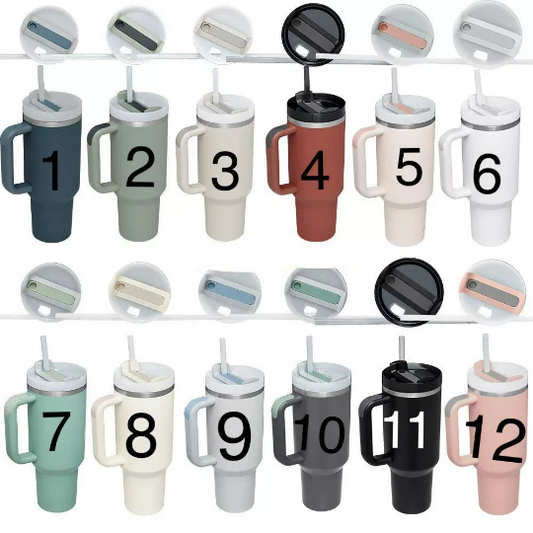 40oz H2.0 Quencher Flowstate Tumbler, Soft Matte, White Lid With Straw