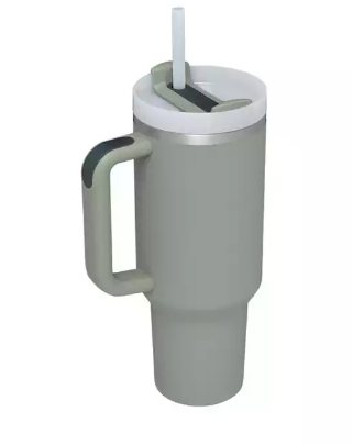 40oz H2.0 Quencher Flowstate Tumbler, Soft Matte, White Lid With Straw