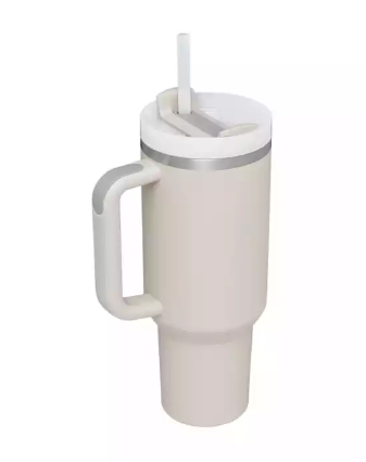 40oz H2.0 Quencher Flowstate Tumbler, Soft Matte, White Lid With Straw