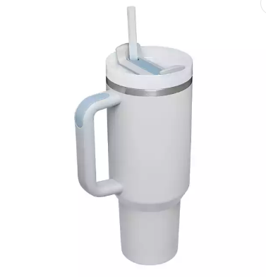40oz H2.0 Quencher Flowstate Tumbler, Soft Matte, White Lid With Straw