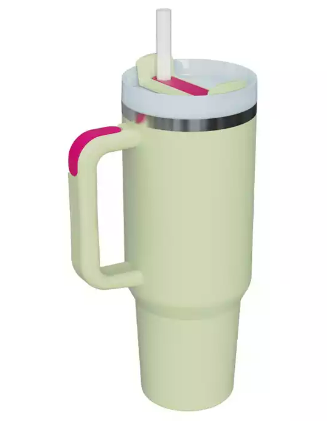 40oz H2.0 Quencher Flowstate Tumbler, Soft Matte, White Lid With Straw