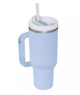 40oz H2.0 Quencher Flowstate Tumbler, Soft Matte, White Lid With Straw