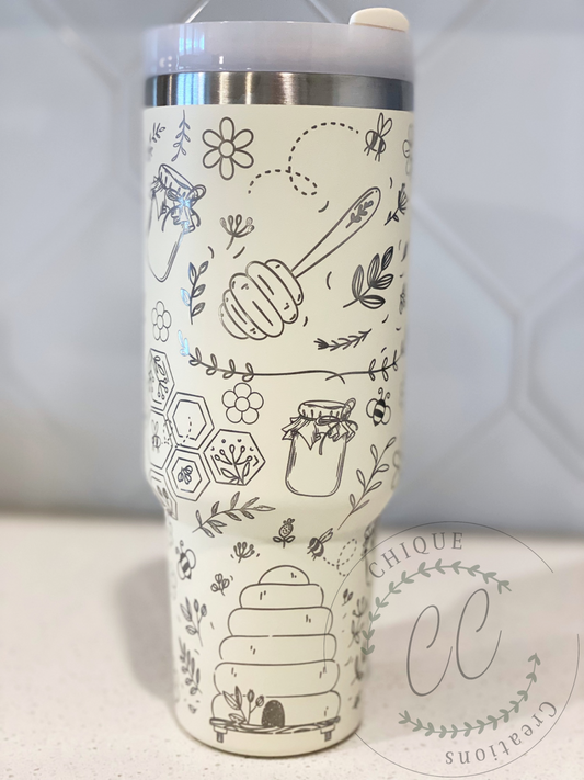 Chicken Engraved Stanley Dupe Tumbler 30 Oz, Chicken Full Wrap, Quencher  Dupe 40oz Tumbler With Handle 